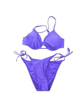 wild fable Purple Tie-Side Bikini Set